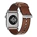 NOMAD Modern Band for Apple Watch 44mm/42mm | Rustic Brown Horween Leather | Silver Hardware