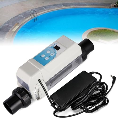 Clorazione Salina Elettrolizzatore, Clorinatore Salino per Piscine, Sis-tema per Piscina con Acqua Salata 8/12/16/20 G/h, Elettrolizzatore Di Cloro per Piscine Macchina per Cloro Salino,8g/h(≤35m³)