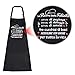 MEJOSER 1 Pezzo Grembiule da Cucina Maestra Cuoco con Tasche Regolabile Donna Uomo per Casa Ristoranti Bistrò Barbecue Mense La Ricetta della Felicità (B)