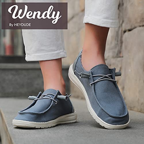 Image of HEYDUDE Women's Wendy Stretch Canvas Slip On Shoes | Easy On Loafer