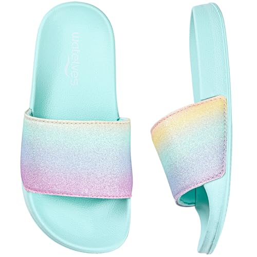 Image of WateLves Girls & Boys Slide Sandals Kids Summer Slippers Slip On for Outdoor Beach Pool Shower (Little Kid /Big Kid)