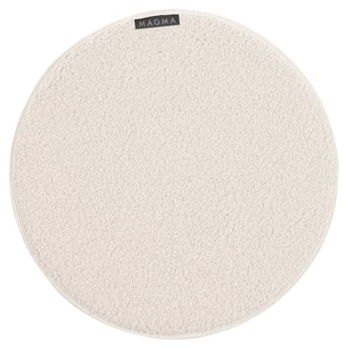 MAGMA Sitzkissen - Creme - Polyester - Ø 35 cm - Schaffellimitat