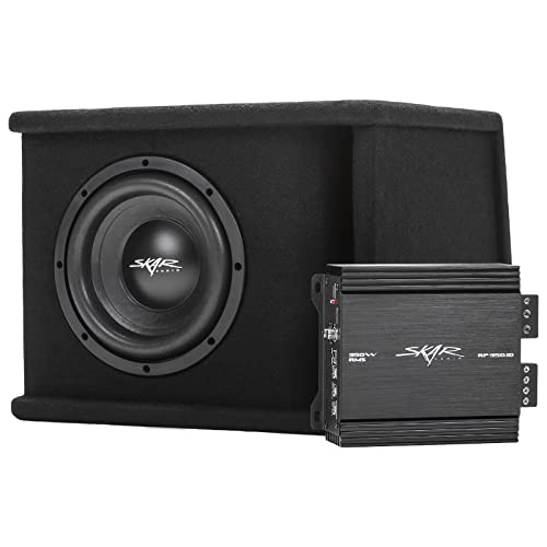 Image of Skar Audio Single 8 inch Complete 700 Watt SDR Series Subwoofer Bass Package - Includes Loaded Enclosure with Amplifier