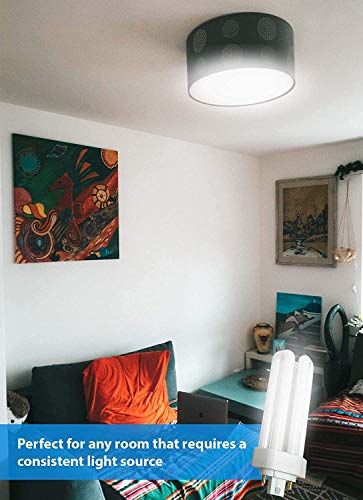 Laborate Lighting Fluorescent Light Bulb Set - 26 Watt, 4 Pin Triple Tube Compact Fluorescent Lamps For Ceiling, Office, Kitchen & Bathroom - T4 Shape Cfl Replacement Bulbs - 2700K Color Temp, 10 Pack #TOP2