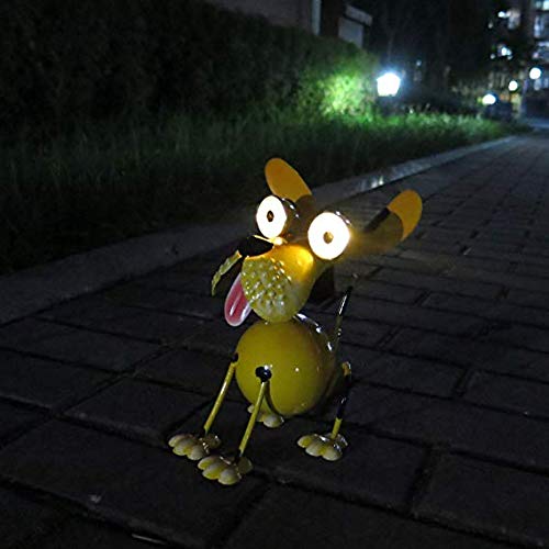 Dog Solar Lights Outdoor, Solar Animal Lights,Outdoor Funny Dog Statue for Garden Decor Yard Lawn Ornaments