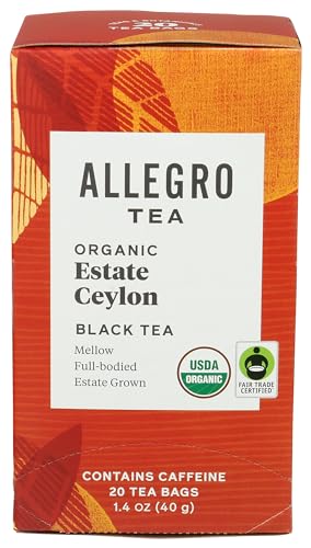 Allegro Tea, Organic Estate Ceylon Tea Bags, 20 ct