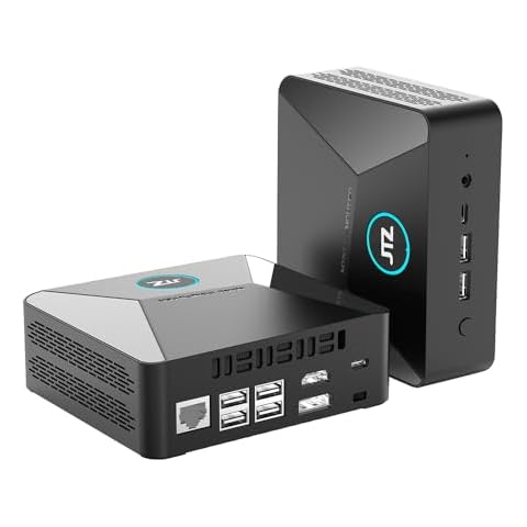 JMZZPC MAP02 Mini PC CPU N5095 16GB DDR4 512GB M.2 SSD, Mini Desktop Computer 4K UHD Triple Display/Dual DDR4/Dual SSD/BT/WiFi/BT5.1/ RJ45/DP/Type C Cover