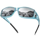 URUMQI Polarized Sunglasses Fit Over Glasses for Men Women, Wrap-around Driving Sunglasses 100% UV Protection