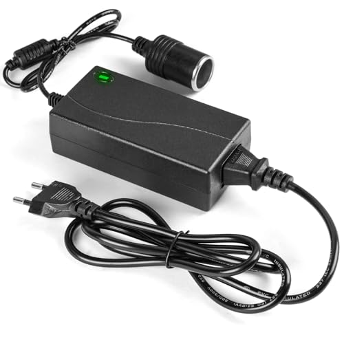 Adiwo KFZ Netzadapter, 5A 60W Spannungswandler AC auf DC 240V auf 12V Spannungsregler Netzteil Adapter für Staubsauger Zigarettenanzünder Autoventilator Luftbefeuchter andere elektronische Geräte