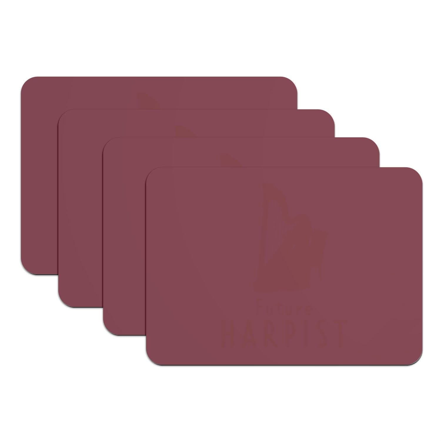 Set de table caoutchouc musique rouge antidérapant pour protéger votre bois