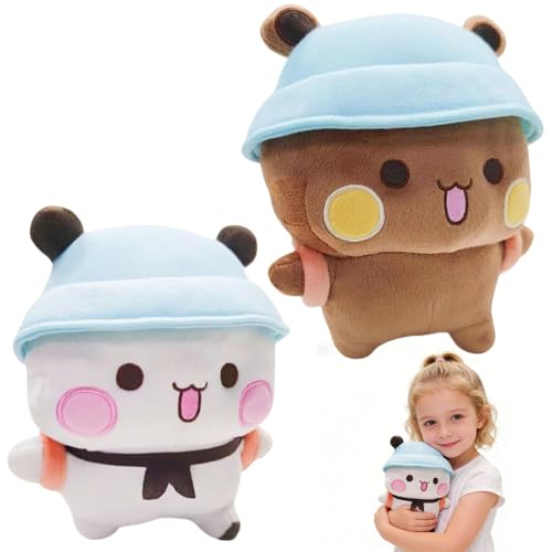 RNPKZ 2 Stück Bubu Dudu Kuscheltier Dudu Bubu Plüschtier BubuDudu Plüsch Bär Panda BubuDudu Kuscheltier Bezauberndes Weiches Plüschtierkissen Geburtstagsfeiergeschenke für Mädchen und Jungen
