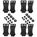 Lothee 8 Pack Holster Belt Clip Holster Clips with Screws and Washers for IWB and OWB Clips Sheath(Black,1.5 Inch)