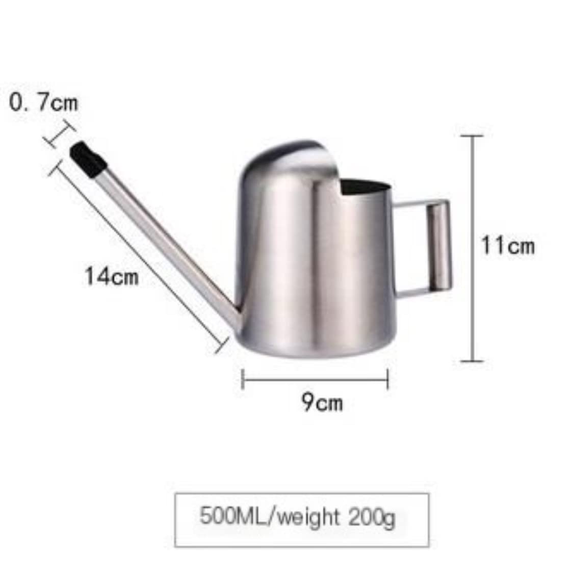 Konewka Indoor Outdoor Konewka Do Roślin Ze Stali Nierdzewnej Długa Wylewka Trwała Domowego Biura Narzędzie Ogrodowe(500ml)