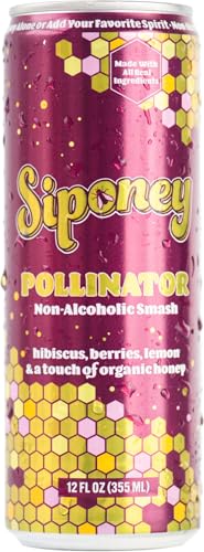 Siponey Pollinator, Non-Alcoholic Smash Cocktail, Drink Mixer, Made With