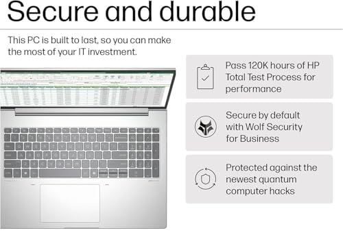 Image of HP ProBook 4 G1a Business AI PC Laptop (16 inch FHD+, AMD Ryzen 5 230 (> Intel Ultra 7 155U), 16GB DDR5, 256GB SSD, Radeon 760M Graphics), HP Wolf Security, Backlit, Fingerprint, 1080p Webcam, Win 11 Pro