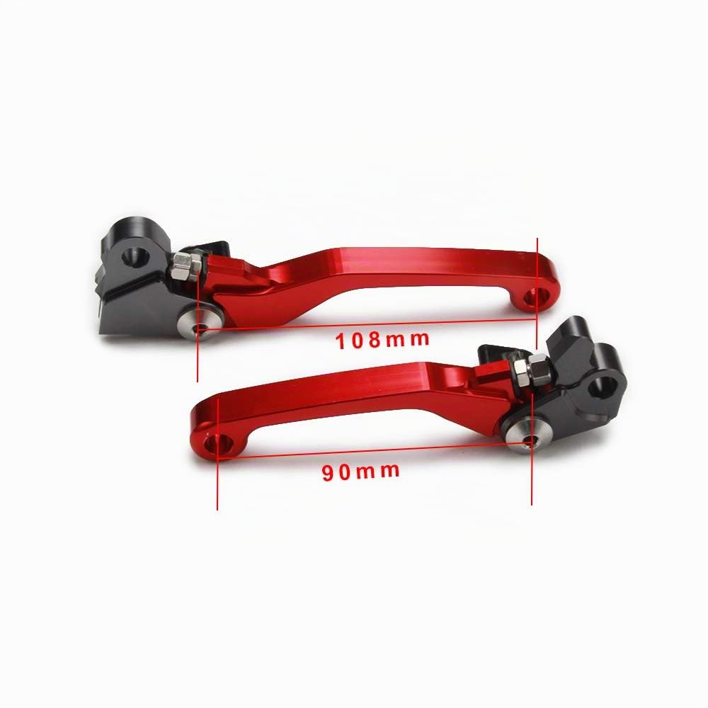 Ensemble Leviers Frein Embrayage et Pédales Aluminium pour CR125 Rouge