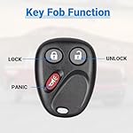 Keyless Entry Car Key Fob Replacement for 2003-2007 Chevy Chevrolet Silverado Tahoe Avalanche Equinox SSR Suburban/GMC Sierra Yukon/Cadillac Escalade/Hummer H2 for LHJ011 (2 Pack) - Image 5