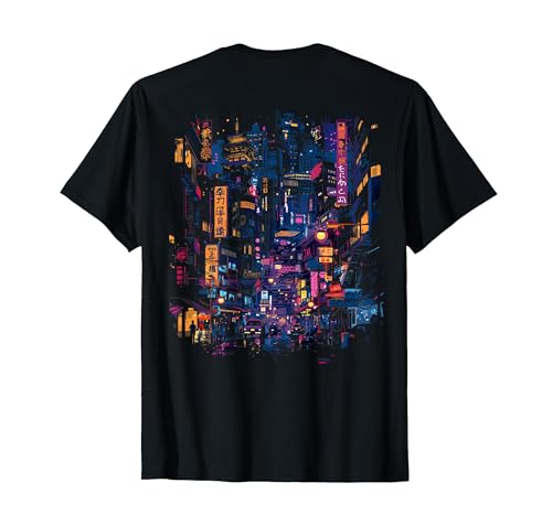 Cyberpunk Back Printed T-Shirt, Men, Black, Large