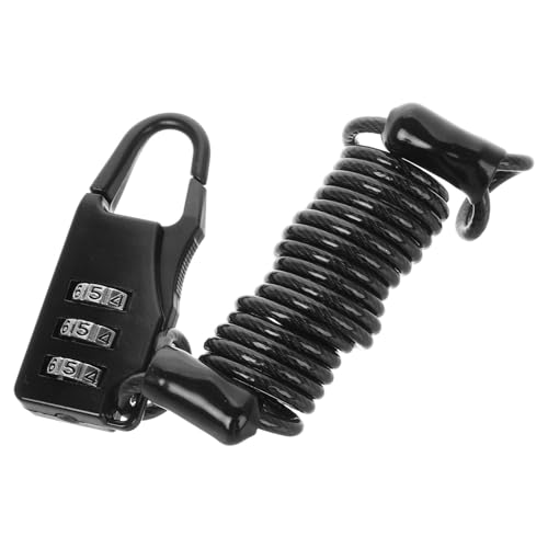 TOKIDNY Antivol de Casque Moto Multifonction à Code Câble en Acier 1 Mètre Mini Serrure Antivol de Sécurité pour Motos pour Usage Quotidien Robuste