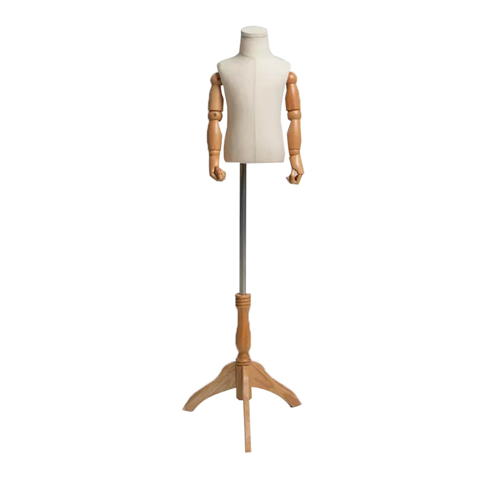Mannequin de couture enfant avec base en bois pour valoriser les vêtements de nuit