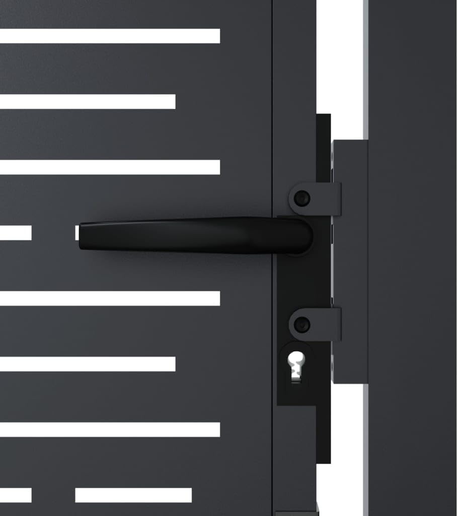 Steel garden door anthracite grey square design 105x80 cm