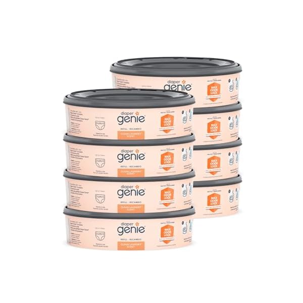 Diaper Genie Playtex Clean Wäschebeutel, ideal für Windel-Eimer, Geschenkset, 8 Stück, 2160 Stück