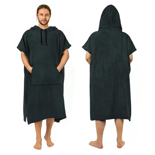 Zingtto Surf Poncho Wickelmantel, extra groß, dick, Handtuch-Poncho für...