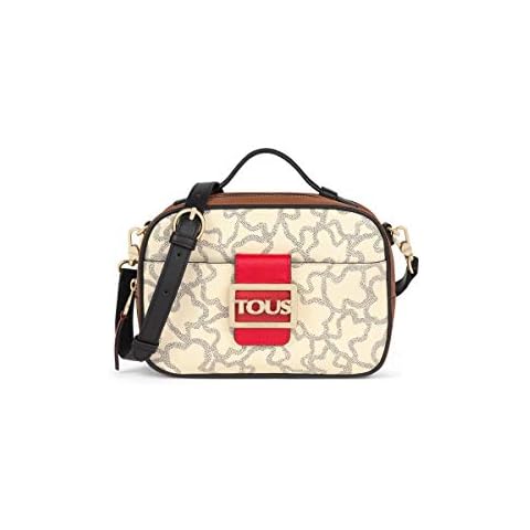 TOUS Women's 2001577760 KAOS Icon Crossbody-Reporter, Beige/Multi, One Size Cover