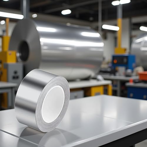 Image of Silver Aluminum Foil Tape, Aluminum Air Duct Tape,Insulation Adhesive Metal High Temperature Heavy Duty, Silver Aluminum Foil Tape,Multi-Purpose Metal Tape Waterproof Tapediao