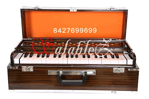 Image of 42 Keys, 7 Bellow Folding Harmonium | With Coupler | Portable Design | High Male Sound | Long Sustain | Indian Music Art Instrument, Classical Sound System | Hard Key Sound | Free Carry Bag