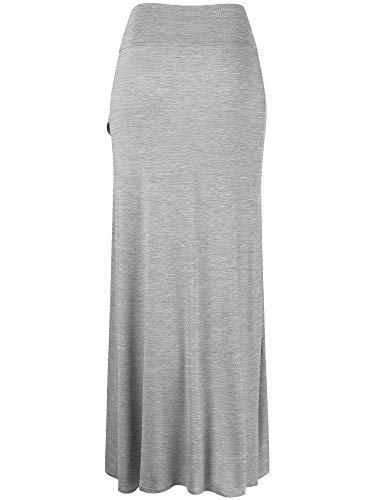 LL Womens Wrapped High Low Ruffle Maxi Skirt - Made in USA2