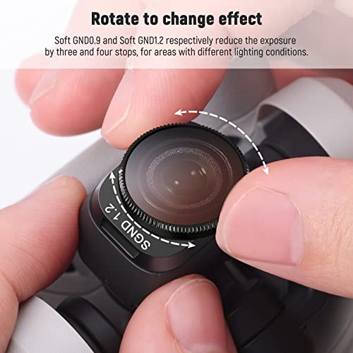 NEEWER Effects and ND Filter Set Compatible with DJI Mini 3/Mini 3 Pro,4PCS GND0.9 GND1.2 Gradient Neutral Density Filter with Soft Edge and Blue/Gold Strip Anamorphic Effect Filter for Drone - Image 3