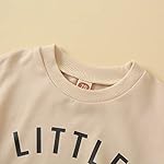 wdehow Toddler Baby Boy 2Pcs Outfits Letters Print Pullover Tops + Drawstring Pants Set Fall Winter Clothes - Image 3