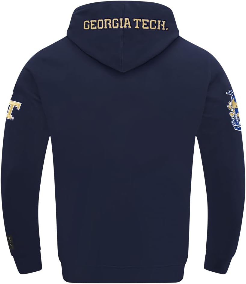 Pro Standard Mens College Classic Chenille Cotton Double Knit Pull Over Hoodie - Image 2