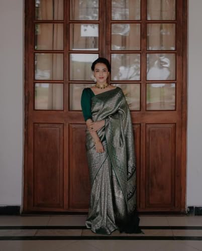 Image of Avantika Fashion Women's Kanjivaram Soft Silk Saree With Blouse Piece