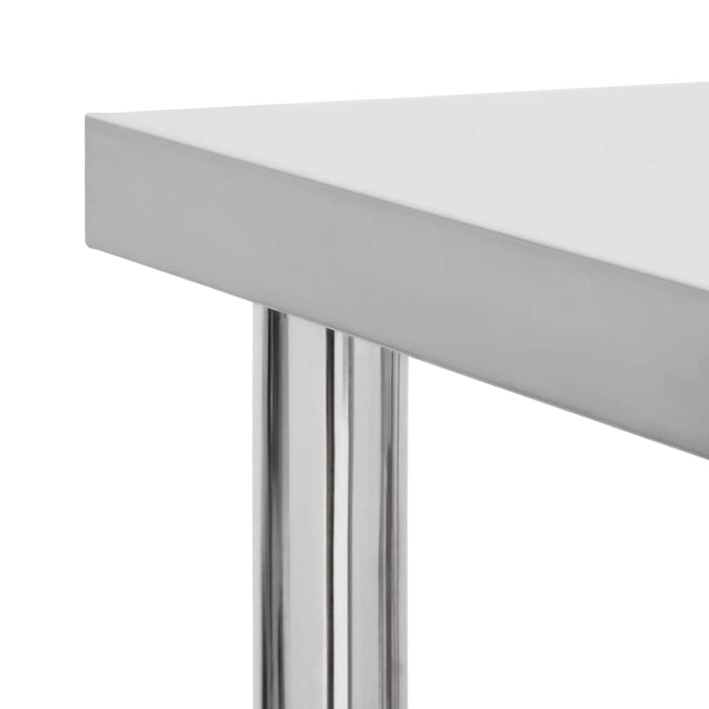 Table de travail en acier inoxydable avec roulettes 80 x 30 x 85