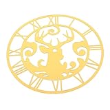 Atmosphère accueillante : design rond avec des de cerf crée une ambiance chaleureuse et naturelle, décoration murale en acrylique, autocollants d'horloge en acrylique
