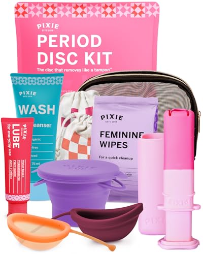 Pixie Menstrual Disc Kit for Feminine Care - Pixie Discs are Designed to Remove Like Tampons - 100%...