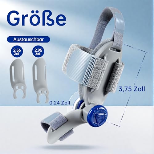 Hallux Valgus Korrektur Zehenspreizer Hallux Valgus – Schiene & Bandage, Verstellbarer Großzehenklemmer zur Schmerzlinderung & Ausrichtung, Für Damen & Herren, Links & Rechts (Tag- & Nachtgebrauch)