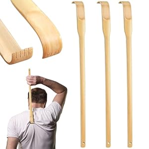 3 Pcs Bamboo Back Scratcher Natural...