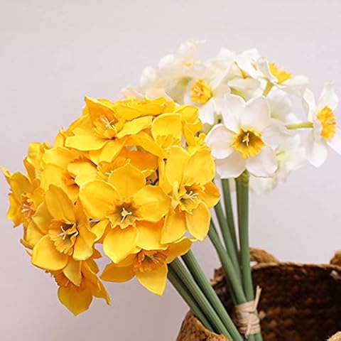 DNIEBW Artificial Daffodils Flowers Cover