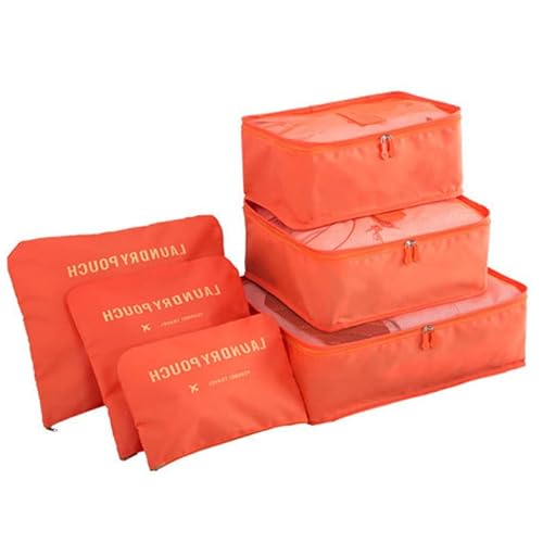 Reise Organizer 6 Set Kofferorganizer Packtaschen für Koffer Travel Bag Koffer-Organizer Kompression 6 Size Packwürfel Koffer Zum Ordnen Kleidung Schuhe Unterwäsche Kosmetik Cover