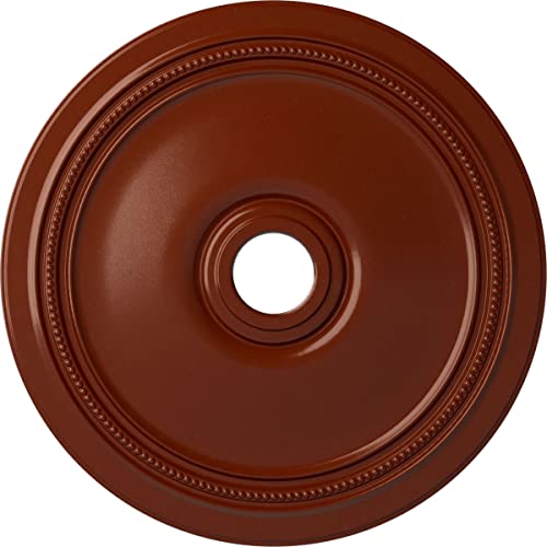 Image of Ekena Millwork CM24DIFIF Diane Ceiling Medallion, 24 inchOD x 3 5 /8 inchID x 1 1 /4 inchP (Fits Canopies up to 6 1 /4 inch), Hand-Painted FireBrick