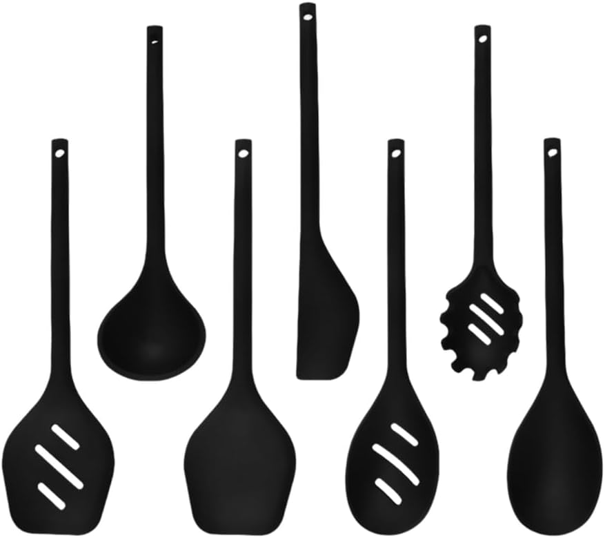 Kitchen Silicone Spoon And Spatula Set Cookware For Nonstick Pans And Pots