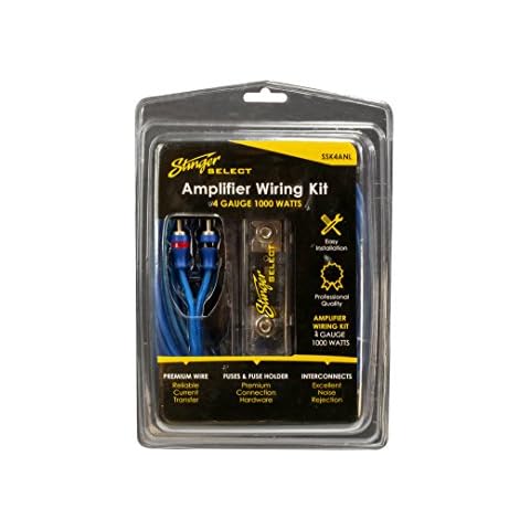 Stinger - SSK4ANL - 4GA 1000W Complete 4 Gauge Amplifier Wiring Kit w/ 2 Channel RCA Interconnects & ANL Fuse w/Holder - Designed specifically for car audio systems up to 1,000 watts Cover