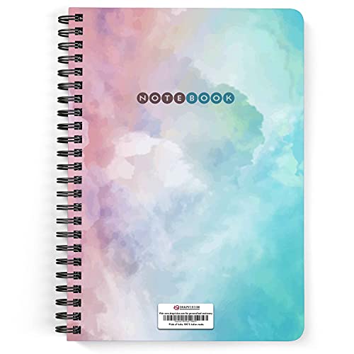 Drapvision Practice Notebook | 200 Pages | Wood-Free Paper | Size: A5 (14×21 cms) | Unruled (Plain) | Design 16