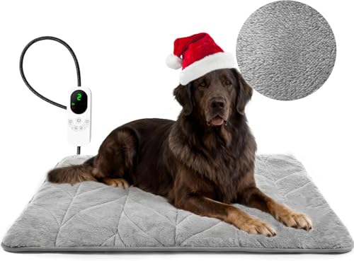 Mora Pets Tappetino Riscaldante per Cani e Gatti, Tappeto Riscaldante Cane per Interni e Esterno, 120 x 71 cm, Temperatura Costante, Impermeabile, Lavabile e antiscivolo