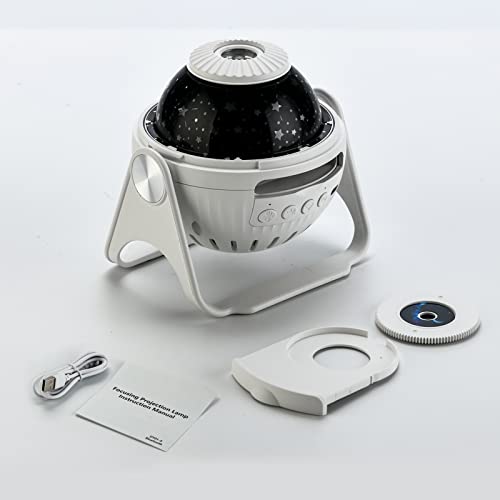 Proyector Estrellas Planetario Luz Nocturna Proyector Sistema Solar 7 Colores Ajustable Planetas Niebla, Luna Proyector de Techo Galaxia Estelar Presentación Planetaria Cover