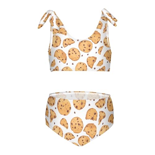 Wusikd Broken Chocolate Girls Swimsuits Two Piece Chip Cookies Swimwear Bikini Set for for Girls Size 3T