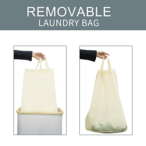 Guofa Laundry Hamper With Lid On Wheels thumb #2